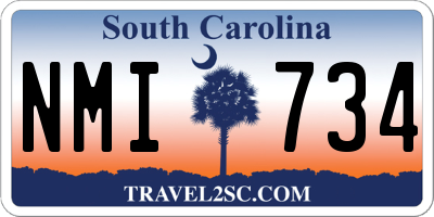 SC license plate NMI734