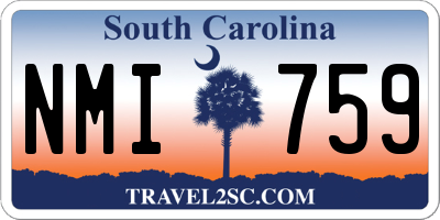 SC license plate NMI759