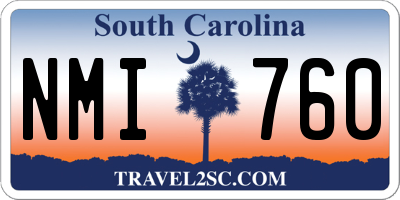 SC license plate NMI760