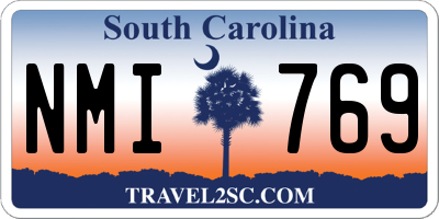 SC license plate NMI769