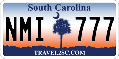 SC license plate NMI777