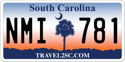 SC license plate NMI781