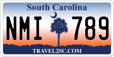 SC license plate NMI789