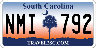 SC license plate NMI792