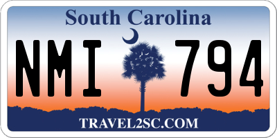 SC license plate NMI794