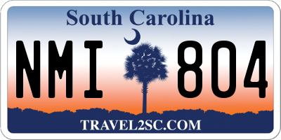 SC license plate NMI804
