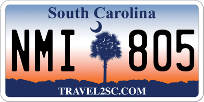 SC license plate NMI805