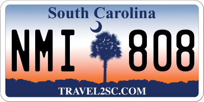 SC license plate NMI808