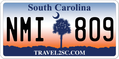 SC license plate NMI809