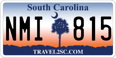 SC license plate NMI815