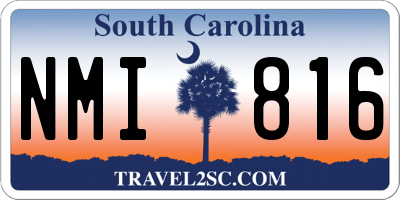 SC license plate NMI816
