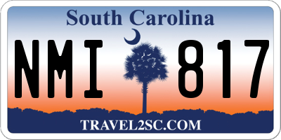 SC license plate NMI817