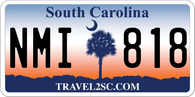 SC license plate NMI818