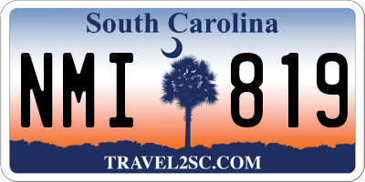 SC license plate NMI819