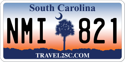 SC license plate NMI821