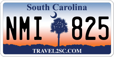SC license plate NMI825