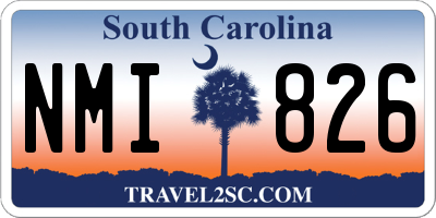 SC license plate NMI826