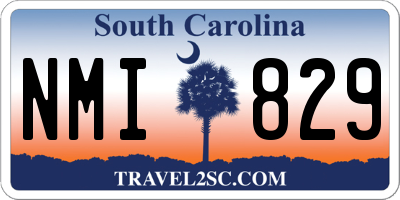 SC license plate NMI829