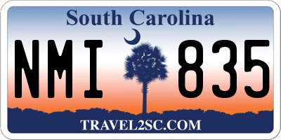 SC license plate NMI835