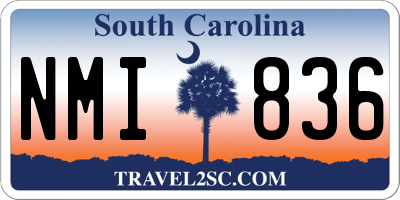 SC license plate NMI836