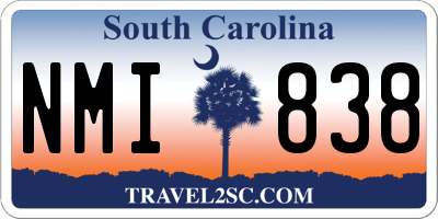 SC license plate NMI838