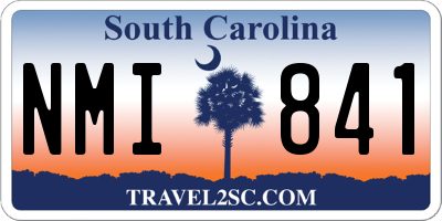 SC license plate NMI841