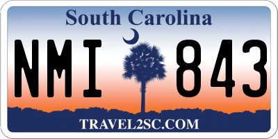 SC license plate NMI843