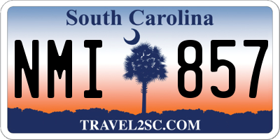 SC license plate NMI857