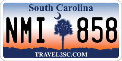 SC license plate NMI858