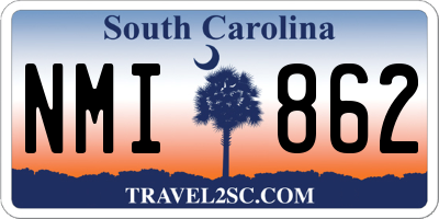 SC license plate NMI862