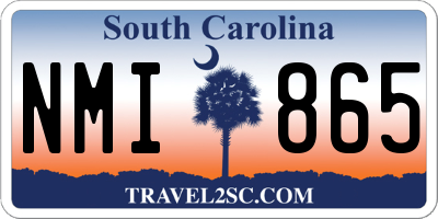 SC license plate NMI865