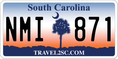 SC license plate NMI871