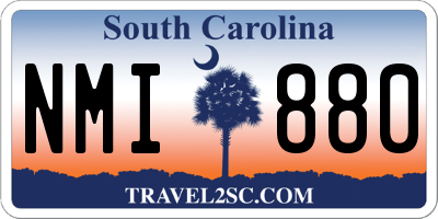 SC license plate NMI880