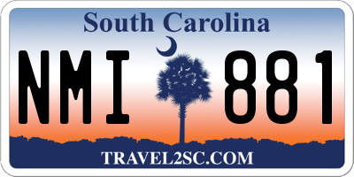 SC license plate NMI881