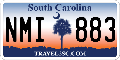 SC license plate NMI883
