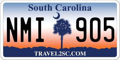 SC license plate NMI905
