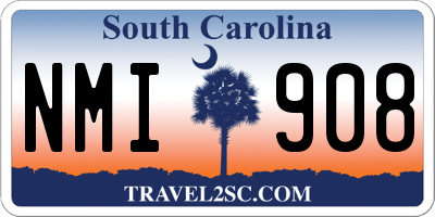 SC license plate NMI908