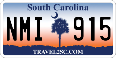 SC license plate NMI915