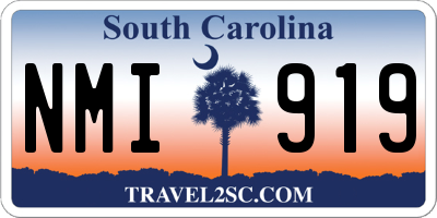 SC license plate NMI919