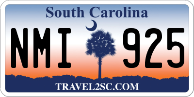 SC license plate NMI925