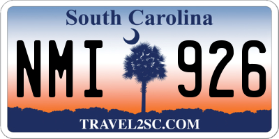 SC license plate NMI926