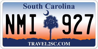 SC license plate NMI927