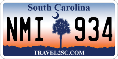 SC license plate NMI934