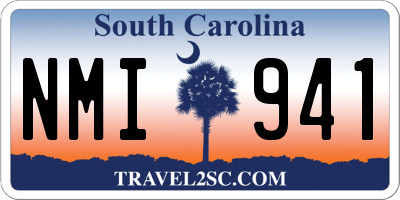SC license plate NMI941