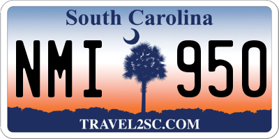 SC license plate NMI950