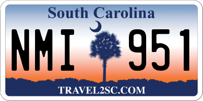 SC license plate NMI951