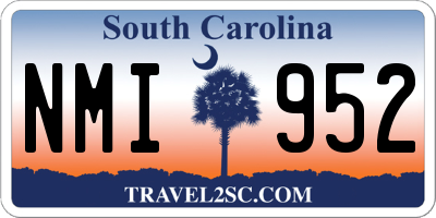 SC license plate NMI952