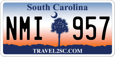 SC license plate NMI957