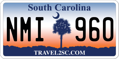 SC license plate NMI960