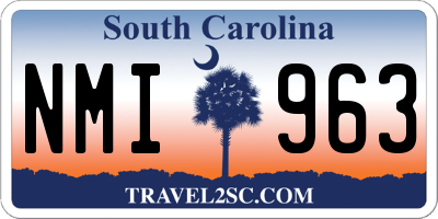 SC license plate NMI963